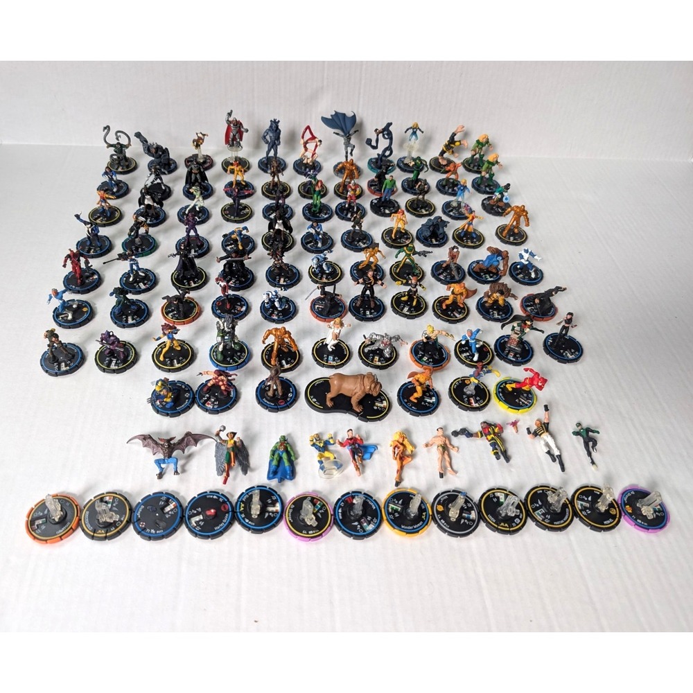 HUGE Heroclix Lot 80+ Marvel DC Super Heroes READ Vintage Wizkids